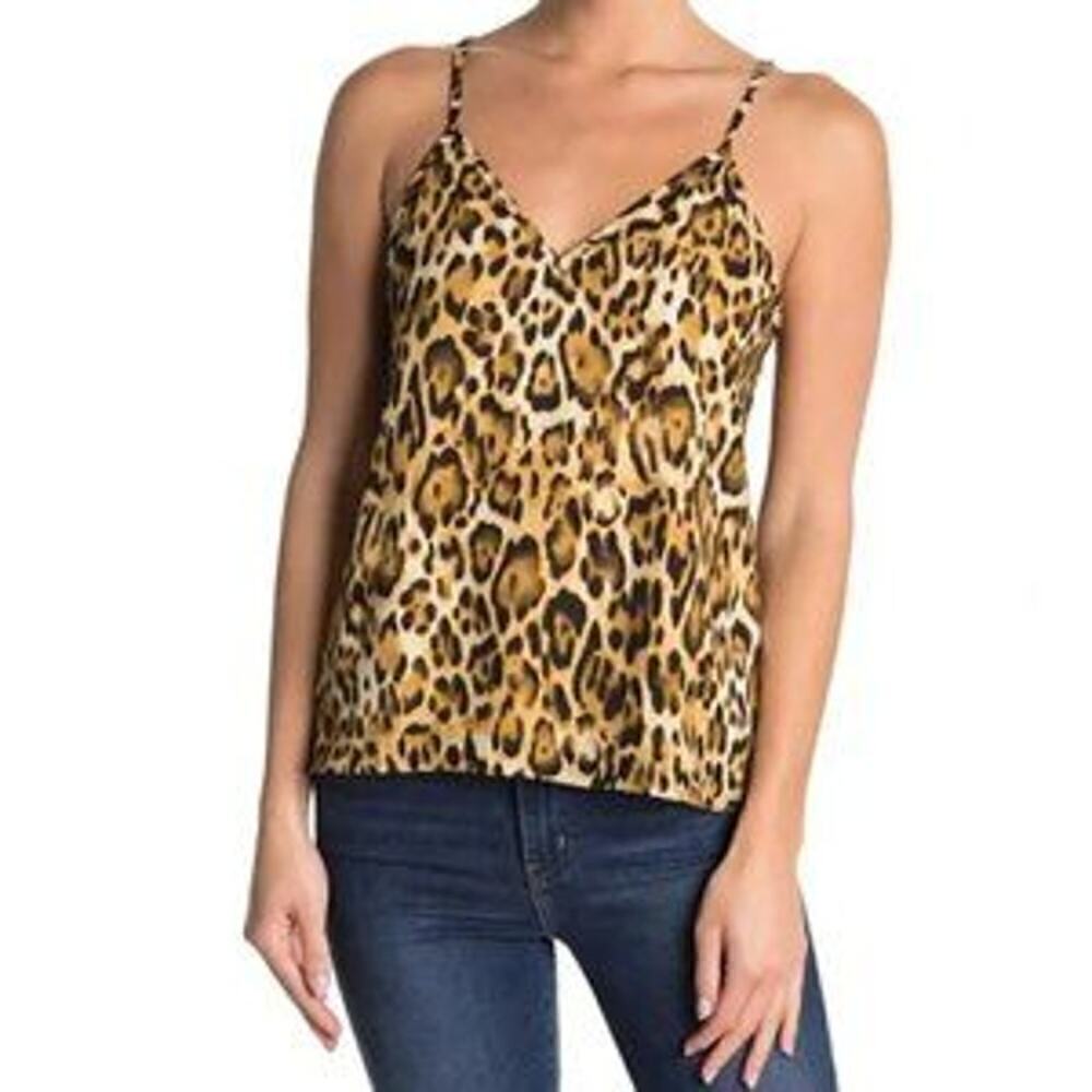 NWT Abound Leopard Print Camisole Tank Top Casual Animal Print Brown Tan